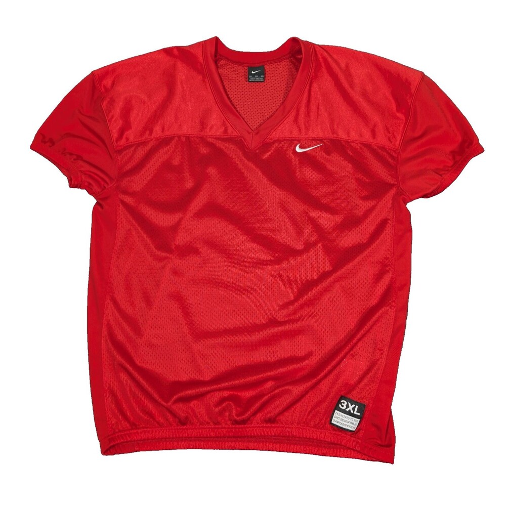Nike Men's 3XL Red Football Practice Training Jersey Mesh Shirt XXXL